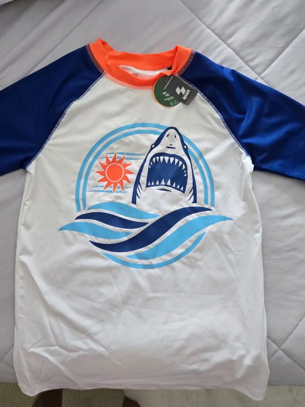 NWT Boys swim shirt XL